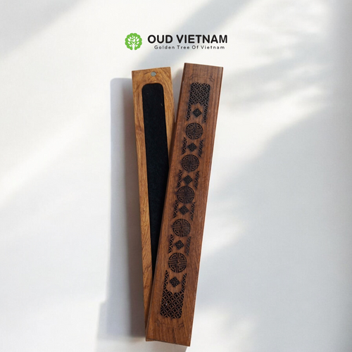 Rectangle wooden burning box High-end Incense stick 22cm – RIB (PCS) image 2