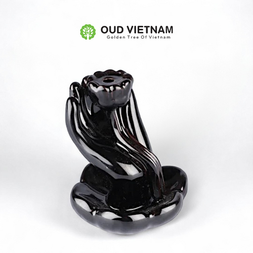 Lotus Palm Backflow Incense Burner (PCS) image 1